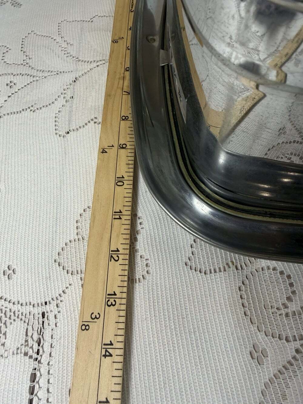 Vtg MCM Lincoln Beautyware Chrome Stainless Steel Cake Carrying Case Handle Rare - Picture 3 of 16
